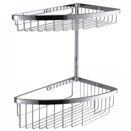Полочка корзинка COLOMBO DESIGN ANGOLARI B9612 угловая двойная цвет хром
