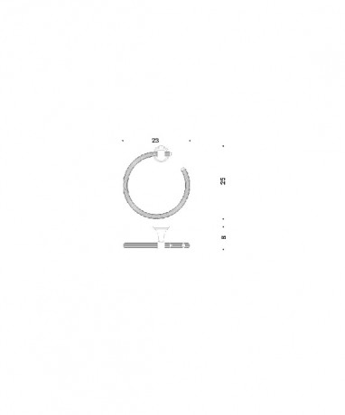 Полотенцедержатель COLOMBO DESIGN HERMITAGE B3331 кольцо цвет хром