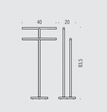 Стойка COLOMBO DESIGN PLUS W4938 с полотенцедержателем двойным цвет хром