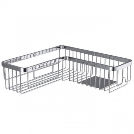 Полочка корзинка COLOMBO DESIGN ANGOLARI B9614 угловая одинарная с металлической полочкой цвет хром