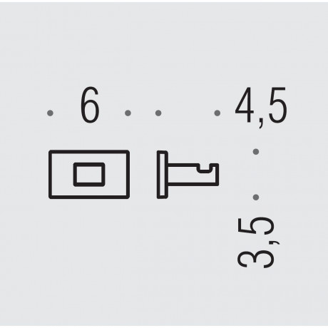 Крючок COLOMBO DESIGN LOOK LC27.NM одинарный цвет черный матовый