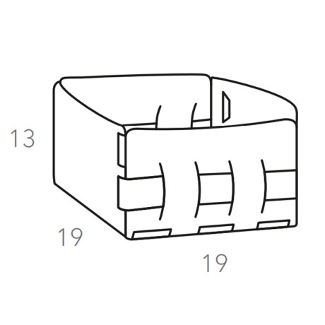 Корзинка COLOMBO DESIGN ADJ 1019.04/06 настольная напольная цвет капучино/шоколад