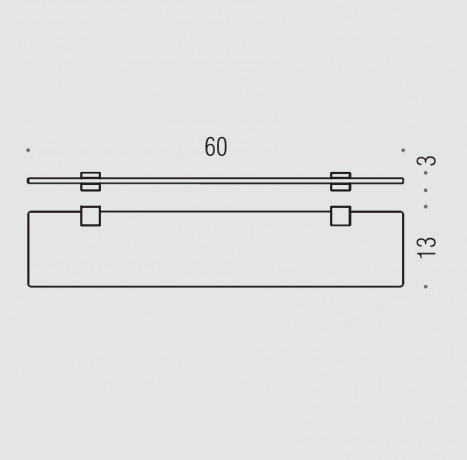 Полочка COLOMBO DESIGN LULU B6216 стеклянная цвет хром