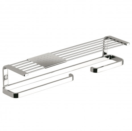 Полочка COLOMBO DESIGN TIME W4276D с бумагодержателем с полотенцедержателем с металлической полочкой цвет хром