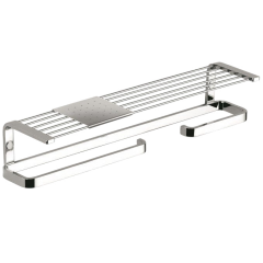 Полочка COLOMBO DESIGN TIME W4276D с бумагодержателем с полотенцедержателем с металлической полочкой цвет хром