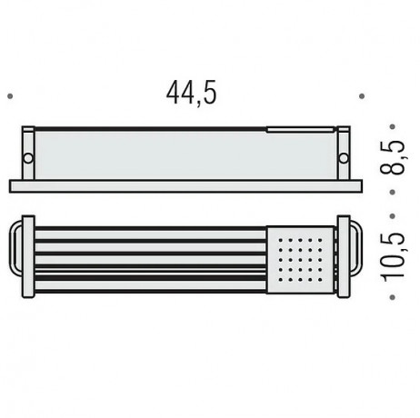 Полочка COLOMBO DESIGN TIME W4277 с полотенцедержателем с металлической полочкой цвет хром