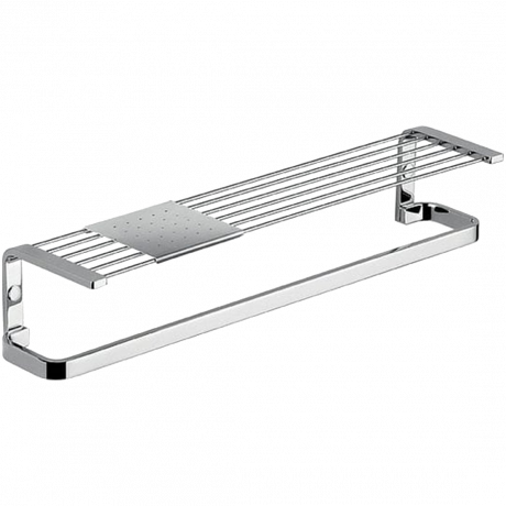 Полочка COLOMBO DESIGN TIME W4277 с полотенцедержателем с металлической полочкой цвет хром
