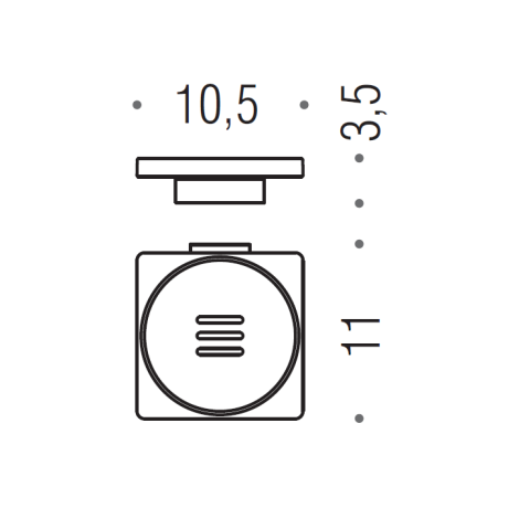 Мыльница COLOMBO DESIGN MINI Q B5001.NM подвесная цвет черный матовый