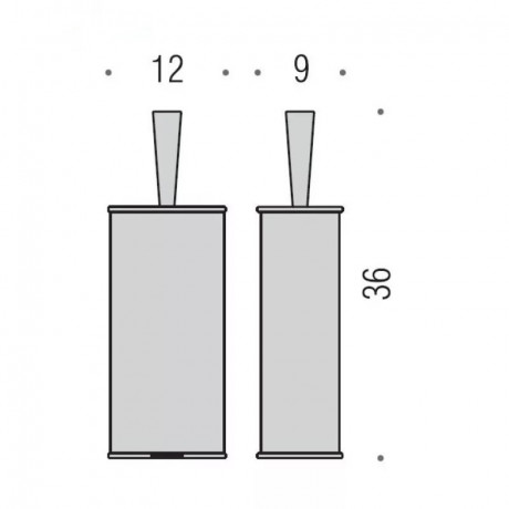 Ершик COLOMBO DESIGN KHALA B9405 напольный цвет хром