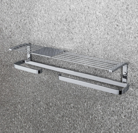 Полочка COLOMBO DESIGN TIME W4276S с бумагодержателем с полотенцедержателем с металлической полочкой цвет хром