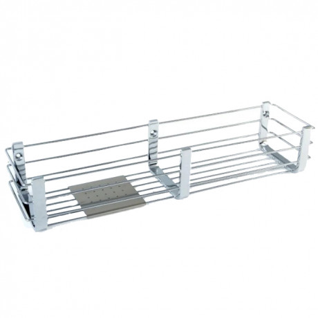 Полочка корзинка COLOMBO DESIGN ANGOLARI B9633 одинарная с металлической полочкой цвет хром