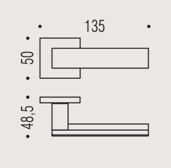 Дверная ручка Colombo Design ALBA LC91RSB хром матовый/хром