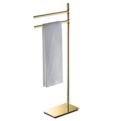 Стойка COLOMBO DESIGN SQUARE B9901.OM напольная с полотенцедержателем цвет золото матовое