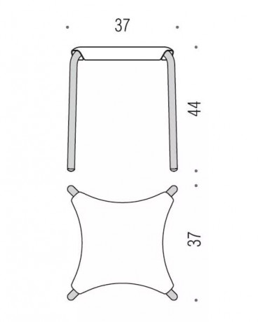 Табурет COLOMBO DESIGN COMPLEMENTI B9955 цвет хром