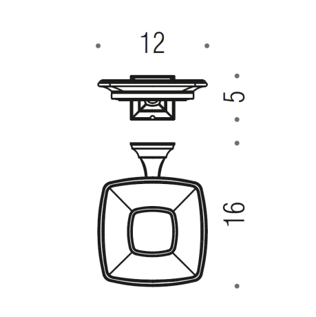 Мыльница COLOMBO DESIGN PORTOFINO B3201 настенная цвет хром