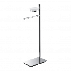 Стойка COLOMBO DESIGN SQUARE B9902 напольная с полотенцедержателем с мыльницей цвет хром