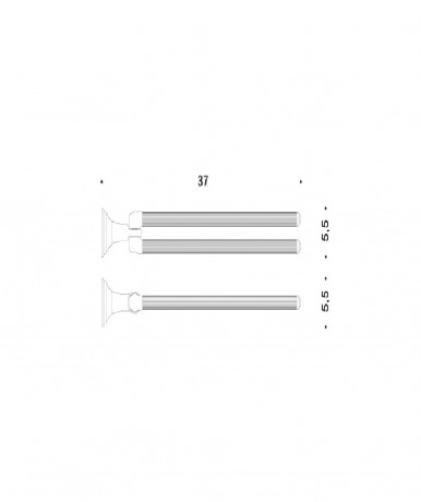 Полотенцедержатель COLOMBO DESIGN HERMITAGE B3312 двойной цвет хром