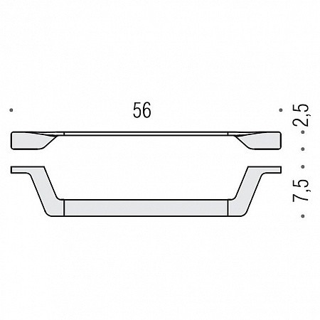 Полотенцедержатель COLOMBO DESIGN ALIZE B2510 широкий цвет хром