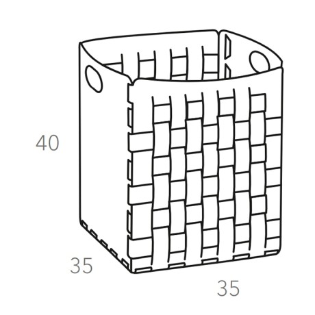 Корзинка COLOMBO DESIGN ADJ 1047.03/01 настольная цвет серый/черный