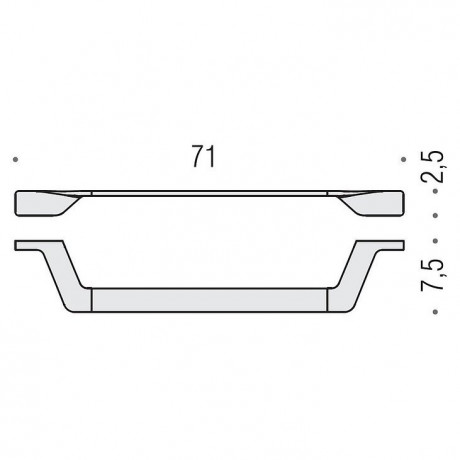 Полотенцедержатель COLOMBO DESIGN ALIZE B2511 широкий цвет хром