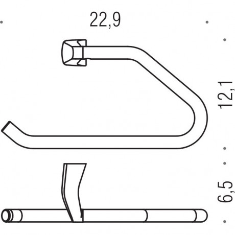 Полотенцедержатель COLOMBO DESIGN ROAD B8031 кольцо цвет хром