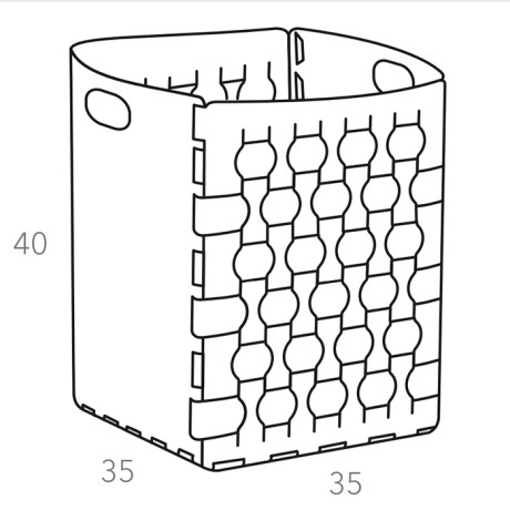 Корзинка COLOMBO DESIGN ADJ 2047.04/06 настольная цвет капучино/шоколад