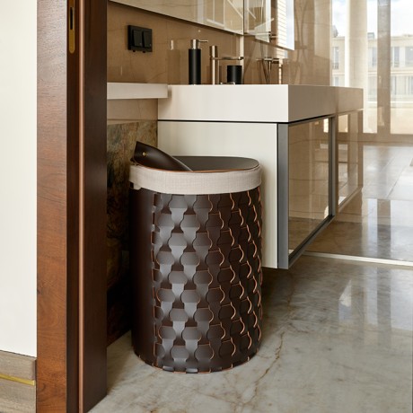 Корзина для белья COLOMBO DESIGN ADJ 2057.06/04 напольная цвет шоколад/капучино