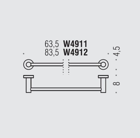 Полотенцедержатель COLOMBO DESIGN PLUS W4911 широкий цвет хром