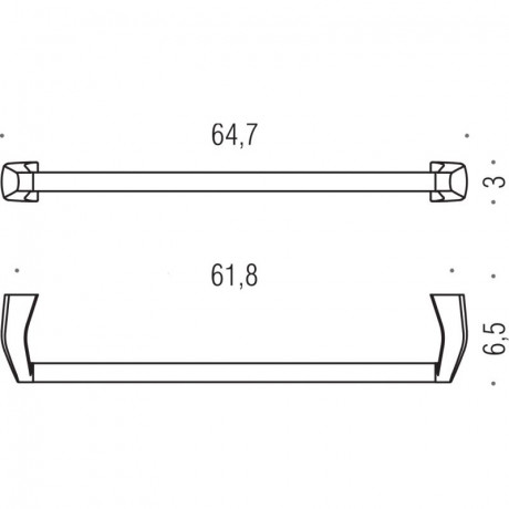 Полотенцедержатель COLOMBO DESIGN ROAD B8011 широкий цвет хром