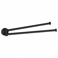 Полотенцедержатель COLOMBO DESIGN PLUS W4913.NM двойной цвет черный матовый