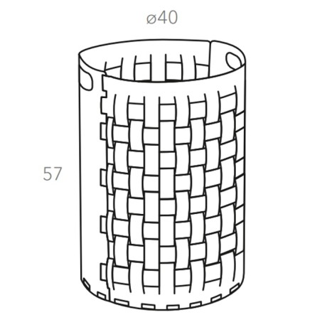 Корзина для белья COLOMBO DESIGN ADJ 2057.09/30 напольная цвет коньяк/бордо