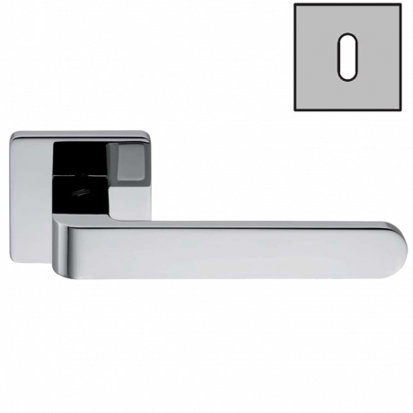 Дверная ручка Colombo Design FEDRA AC11R хром в комплекте с накладками под ключ для межкомнатных дверей