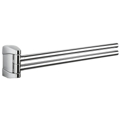 Полотенцедержатель COLOMBO DESIGN ROAD B8012.CB двойной цвет {хром,carbonium}