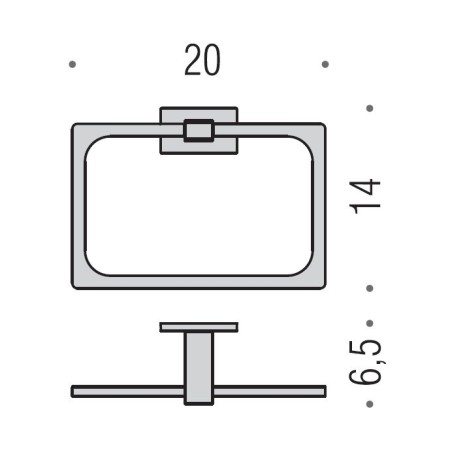 Полотенцедержатель COLOMBO DESIGN LOOK B1631.HPS1 кольцо цвет нержавеющая сталь