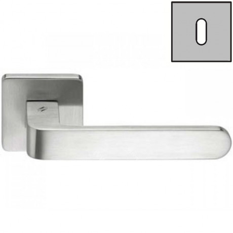 Дверная ручка Colombo Design FEDRA AC11R хром матовый в комплекте с накладками под ключ для межкомнатных дверей