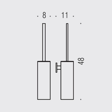 Ершик COLOMBO DESIGN LOOK B1607.HPS1 настенный цвет нержавеющая сталь