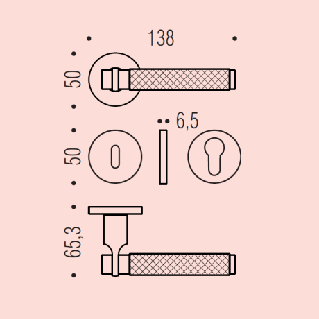 Дверная ручка Colombo Design GRYPS DL11RSB золото матовое