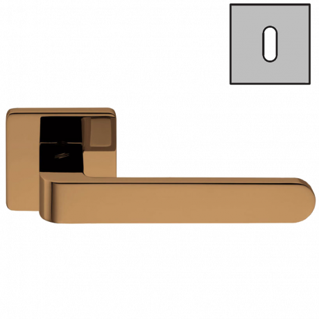 Дверная ручка Colombo Design FEDRA AC11R винтаж в комплекте с накладками под ключ для межкомнатных дверей