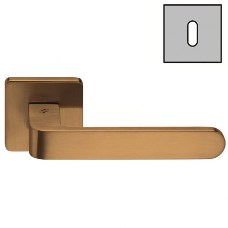 Дверная ручка Colombo Design FEDRA AC11R винтаж матовый в комплекте с накладками под ключ для межкомнатных дверей