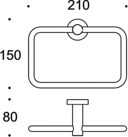 Полотенцедержатель COLOMBO DESIGN PLUS W4931.NM кольцо цвет черный матовый