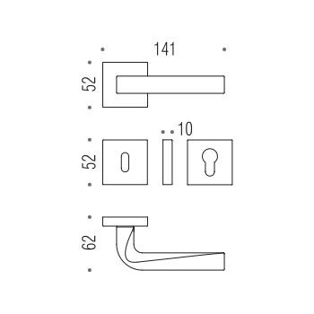 Дверная ручка Colombo Design PRIUS MA11RSB хром матовый