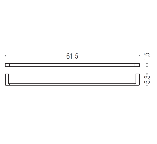 Полотенцедержатель COLOMBO DESIGN MINI Q B5011.OM широкий цвет золото матовое