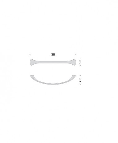 Полотенцедержатель COLOMBO DESIGN LINK B2409 широкий цвет хром