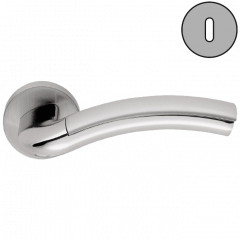 Дверная ручка Colombo Design MILLA LC31R хром/хром матовый в комплекте с накладками под ключ для межкомнатных дверей