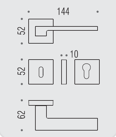 Дверная ручка Colombo Design ZELDA MM11RY хром  в комплекте с накладками под цилиндр