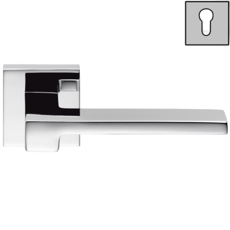 Дверная ручка Colombo Design ZELDA MM11RY хром  в комплекте с накладками под цилиндр