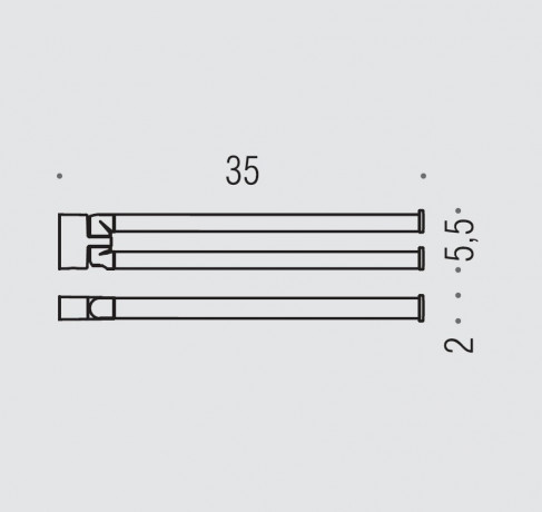 Полотенцедержатель COLOMBO DESIGN LULU B6212 двойной цвет хром