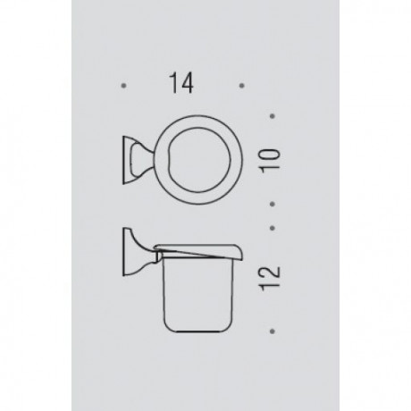 Стакан COLOMBO DESIGN MELO B1202 настенный цвет хром