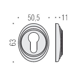 Накладка под цилиндр Colombo Design Rosetta DB13 золото