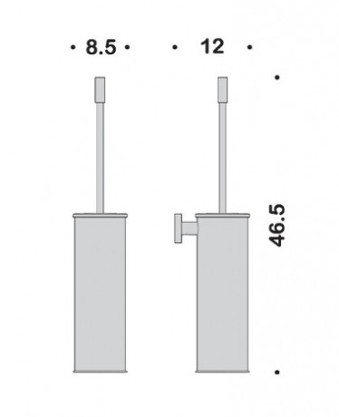 Ершик COLOMBO DESIGN PLUS W4962.GM настенный цвет графит матовый